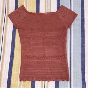 Dusty Rose “Fit to the Body” Knit Top